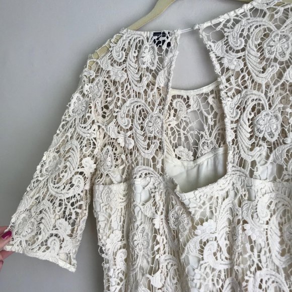 Sparkle & Fade / Cream Crotchet Knit Dress - Picture 7 of 9